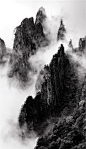 Disciples of Buddha down mountain ridges, West Sea, Zhangjiajie, China