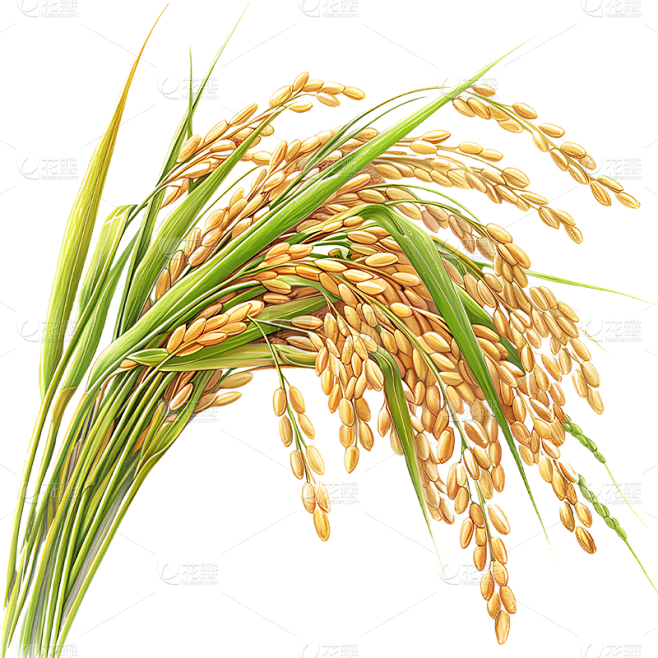 植物通用写实插画麦穗元素素材