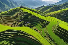 风景如画中国农村乡村田园风情摄影图