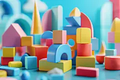 实木颗粒通用积木