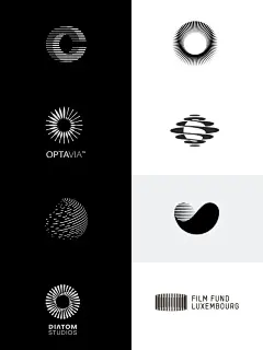 logo设计｜光影与线条的梦幻展现渐变标志 - 小红书-花瓣网