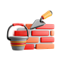 Wall Making 3D Icon