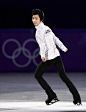 Pyeongchang Winter Olympic gold medalist Yuzuru Hanyu of Japan practices in Gangneung South Korea on Feb 24 for the figure skating exhibition gala...