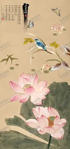 爱莲说 【酷图网】广告,DM宣传单,海报,中国风,中国文化,展板,展架,创意,国潮来袭,新中式,中式,水墨画,古画,国画,手绘,抽象,3D,装饰画,工笔画,山水画,水墨山水,鸟语花香,工笔花鸟,花开富贵,喜上眉梢,家和万事兴,家和富贵,花好月圆,忆江南,流水生财,爱莲说,山水情,荷花,莲花,牡丹,竹子,烟雨江南