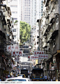 香港人文景色-拥挤的街道
