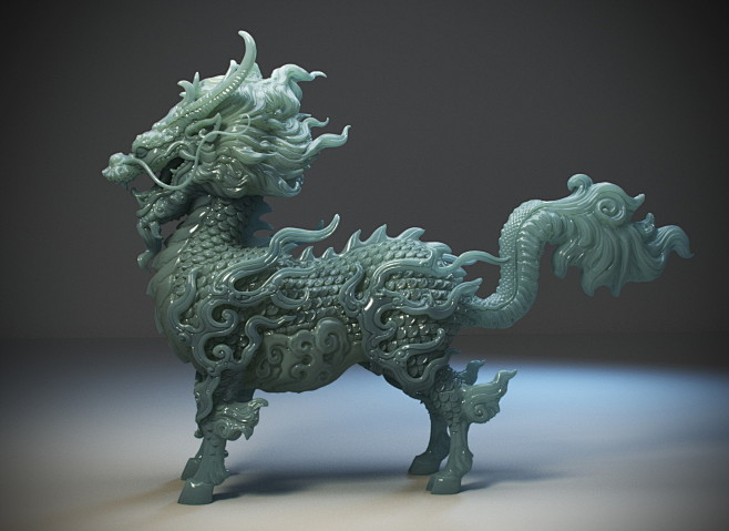 Kirin -zbrushrender,...