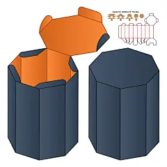异型包装盒礼品盒礼品袋结构图刀模线纸盒造型包装设计AI/EPS素材-淘宝网