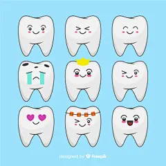 可爱牙齿表情包集合