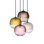 Bale pendant : Bale pendant lamp in mouth blown glass