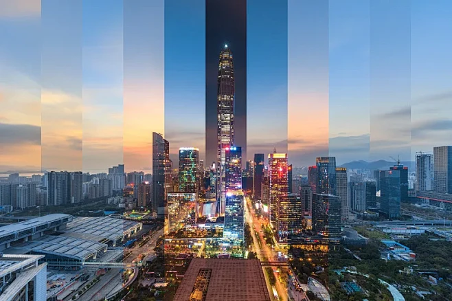 深圳金融区城市天际线时间切片图片下载-花瓣网