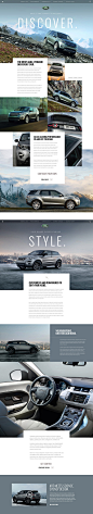LandRover.com : As Land Rover enters a new chapter and continues to evolve their range of vehicles, so too must their online presence. The below are high level explorations around their visual language and pushing their layout and interaction framework fr