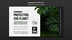 World environment day banner template design