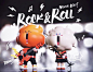 This may contain: two cartoon characters are holding guitars and singing