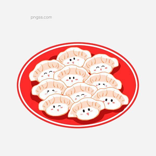 冬至一盘饺子插画图片大小2000x200...