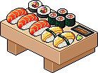 Sushi plate by Pixel...