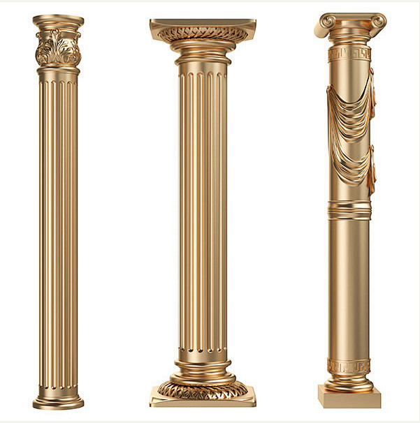 欧式复古金色罗马柱子高清图片欧式复古金色...