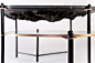 North American Rock Center Table, Contemporary Coffee Table with Marble Top For Sale