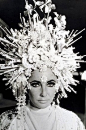 Karl Lagerfeld's headdress for Elizabeth Taylor in the 1967 movie "Boom!"