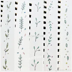 一页一叶，45组清新彩铅花草。
（作者：插画师@听美南子讲故事  ）

#手帐素材插画手绘##艺术范# ​​​​