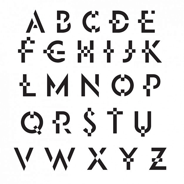 Pixel alphabet Free ...