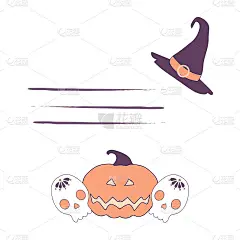 万圣节快乐贺卡。手绘插图。亡灵节