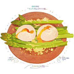 白鹤童子采集到食物插画