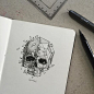 Here's a skull for today's gloomy weather.: 