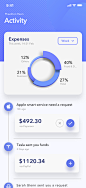 Wallet and Card Page of Finance APP Concept 3