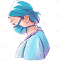 穿手术服的医生插画