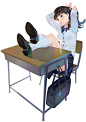 #オリジナル JK - ddal的插画 - pixiv : 私が通った学校の制服はセーラー服じゃなかったです