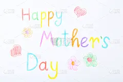 贺卡,母亲节,儿童,儿童画,水平画幅,蓝色,手艺,红色,母亲,黄色