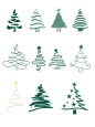 圣诞节树圣诞树矢量元素_画板 1