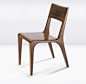 现代实木单椅3D模型