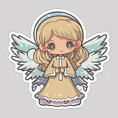 可爱的小精灵小天使卡通人物插画矢量图设计素材