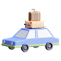 Travelling Car 3D Icon