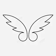 翅膀天使鸟图标 页面网页 平面电商 创意素材