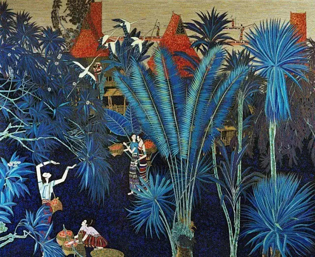丁绍光现代重彩画作品欣赏