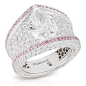 Sarafan Diamond Ring, white gold with white diamonds edged with pink diamonds - striking@北坤人素材