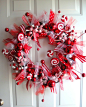 Peppermint Sticks & Lollipops Wreath | christmas
