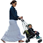 Woman with Stroller and Kid (in stroller) | Immediate Entourage: 