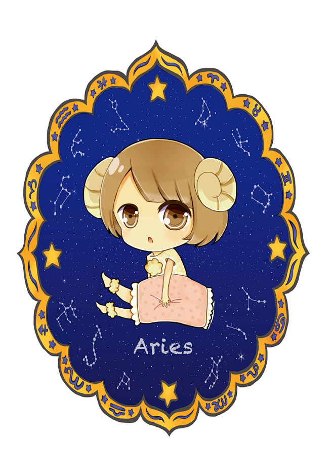 十二星座图片萌图白羊座