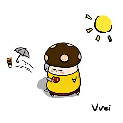 和我一起出门都不用防晒霜、遮阳伞。——Vvei原创插画