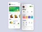 水果App重新设计渐变波ux电子商务商务车卡设计酷android ios重新设计dailyui ui应用程序app食品水果天然新鲜