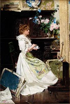 瑞士画家：爱德华·约翰·曼塔（Edouard John Mentha，1858~1915） ​​​