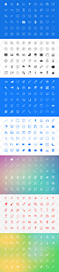 iOS 7 line icons on Behance