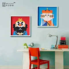 西游记人物卡通装饰画 现代简约 手工立体个性创意挂画 小清新-淘宝网