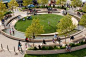 uptown normal circle civic design HOERR SCHAUDT landscape architects ...nice combo of green, wood, concrete, water, etc