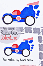 Footprint Race Car Valentine: 