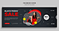 Black friday sale facebook timeline cover and web banner template Premium Psd