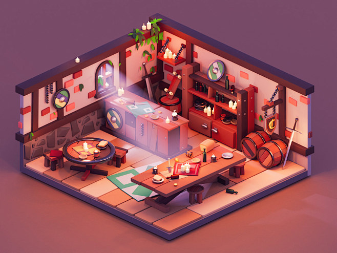 Cozy Tavern-3D小木屋/小场...